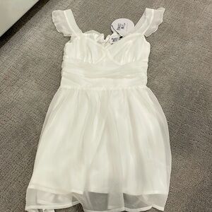 so sweet white mini dress princess polly size 2